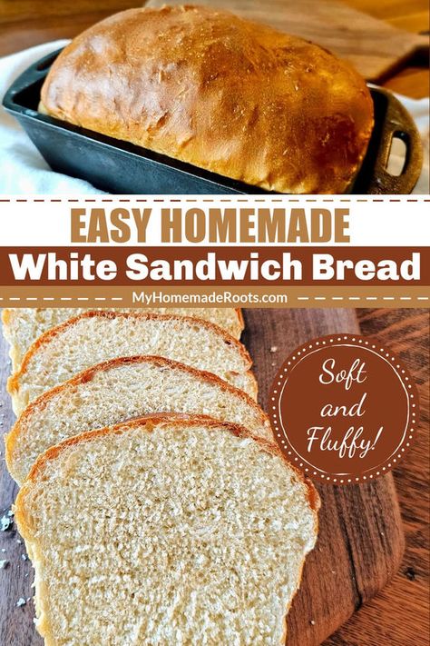 This simple recipe that makes two loaves of tender and delicious sandwich bread perfect for your favorite sandwiches or toast. And this is a great recipe whether you're a beginner wanting to bake your own sandwich bread, or an experienced baker looking for a reliable recipe. #homemadebread Best Sandwich Bread Recipe, Sandwhich Bread, White Sandwich Bread, Homemade Sandwich Bread, Sandwich Bread Recipe, Homemade Sandwich, Sandwich Bread Recipes, Delicious Sandwiches, Delicious Bread