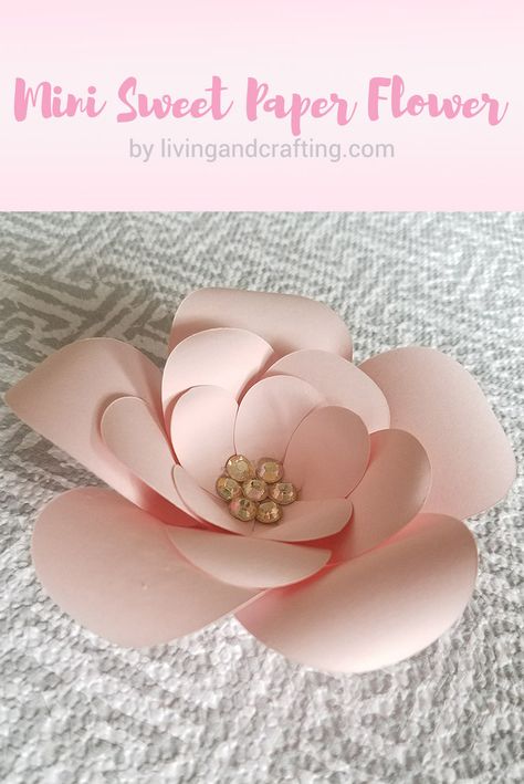 Making life happier one craft at a time Small Paper Flowers Diy Template Free Printable, Paper Flower Petal Template, Paper Craft Rose Flower, How To Make Mini Roses Paper Flowers, Cricut Roses Paper Flowers, Paper Flower Printable Templates, Free Paper Flower Templates, Paper Roses Diy, Paper Flowers Diy Easy