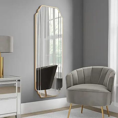 Equatorial Full Length Mirror Gold Gold undefined Dressing Mirror Designs, Full Length Mirror Gold, Full Mirror, Dressing Table Design, Mirror Design Wall, Mirror On The Wall, Dressing Mirror, Living Room Mirrors, Length Mirror