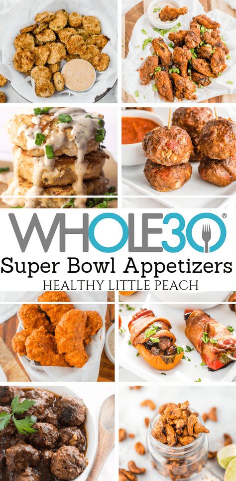 Let's Have a Whole30 Super Bowl Sunday - Healthy Little Peach Chicken Airfryer, Appetizers Chicken, Super Bowl Appetizers, Whole 30 Snacks, Healthy Superbowl, Superbowl Appetizers, Gluten And Dairy Free, Superbowl Snacks, Super Bowl Sunday