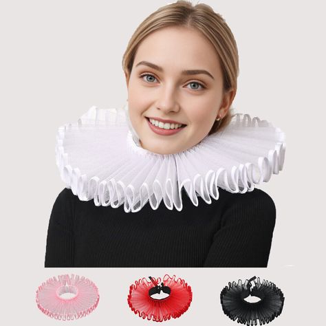 Elizabethan Ruffled Collar Neck Ruff Detachable Collar Victorian Punk Cosplay Kindly blow it (hot wind) by your hair dryer when you receive it. It will be like your picture showing soon. Package: 1 pc  Neck Ruff (Other items in the pics are not included!) Elizabethan Detachable Collar Neck Ruff Collar Victorian Costume Prop Cosplay 7.99 GBP Free shipping Victorian Ruffled Collar Neck Ruff Detachable Collar Lace Elizabethan Steampunk 8.99 GBP Free shipping Elizabeth Lady Ruff Collar Mesh Collar Circus Collar Cosplay Props Medieval Neck 8.99 GBP Free shipping Victorian Detachable Collar Neck Ruff Lace Ruffled Collar Gothic Steampunk 10.99 GBP Free shipping Victorian Steampunk Women Neck Ruff Neck Collar Mini Cape Lace Lolita 7.99 GBP 1.0 GBP Vintage Detachable Collar Neck Ruff Collar Gothic Victorian Punk, Clown Collar, Punk Cosplay, Ruff Collar, Victorian Costume, Steampunk Women, Black Costume, Steampunk Victorian, Detachable Collar