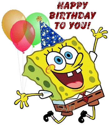 Happy Birthday To You! -- Spongebob Spongebob Happy Birthday, Happy Birthday Spongebob, Spongebob Happy, Birthday Spongebob, Spongebob Gif, Bob Sponge, Happy Birthday Gif, Happy Birthday Printable, Spongebob Birthday