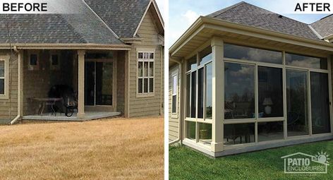 Porch To Sunroom Conversion, Sunroom Conversion, Porch To Sunroom, Eze Breeze, Glass Roof Panels, Glass Sunroom, Four Season Sunroom, 3 Season Room, Fun Room