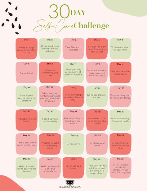 Start the 30 day Self-Care Mini Challenge today!   #SelfCare #selfcarechallenge 30 Day Habit Challenge, October Self Care Challenge, Self Care Challenge 30 Day, October Challenge 30 Day, Month Self Care Challenge, Selfcare Challenge, 30 Day Self Care Challenge, Challenge For Teens, Self Care Challenge