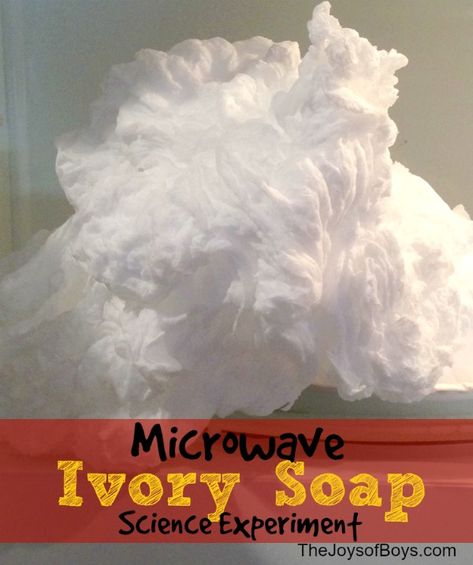 Microwave Ivory Soap, Ivory Soap Experiment, Microwave Soap, Kid Experiments At Home, Soap Experiment, Arts And Crafts For Kids Toddlers, Science Diy, Diy Laundry Soap, Ivory Soap