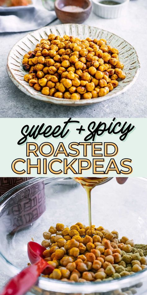 Roasted Chickpeas Oven, Baked Garbanzo Beans, Spicy Roasted Chickpeas, Roasted Chickpeas Recipe, Roasted Garbanzo Beans, Oven Roasted Chickpeas, Chickpea Snacks, Chickpeas Recipe, Garbanzo Bean