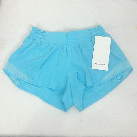 Nwt Lululemon Women's Hotty Hot Lr Short 2.5" Lined Sz 6 Cyan Blue Sold Out Online Style Lw7aw9r Cyan Blue Size 6 Waist 12" Laying Flat Rise11 " Inseam 2.5" Nwt Lulu Wishlist, Lululemon Clothes, Lululemon Fits, Blue Lululemon Shorts, Lulu Lemon Shorts, Lululemon Collection, Lulu Outfits, Dream Wishlist, Blue Preppy