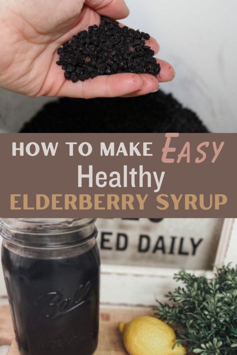 How to Make Easy Homemade Healthy Elderberry Syrup - The Ranchers Homestead Elderberry Honey, Elderberry Syrup Recipe, Elderberry Juice, Homemade Elderberry, Elderberry Recipes, Elderberry Gummies, Elderberry Syrup, Syrup Recipe, Healthy Gut