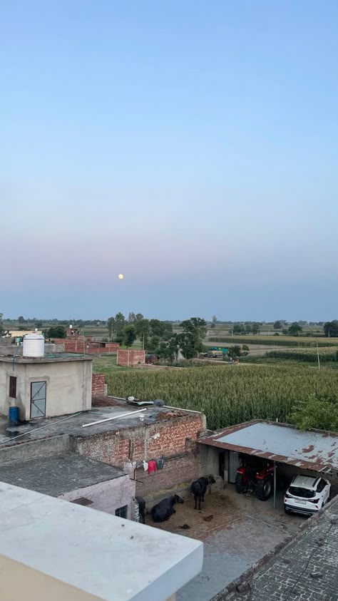 Punjab Village House, Pind Village Snap, Village Asthetic Picture, Night Village Snap, Punjab Village Photography, The Village Aesthetic, Fake House Snaps, Village Snapchat Story, Punjab Snap