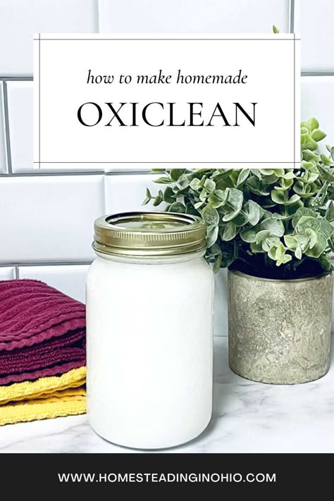 Oxi Clean Stain Remover, Homemade Home Essentials, Homemade Oxiclean Recipe, Homemade Laundry Stain Remover, Homemade Washer Cleaner, Natural Laundry Stain Remover, Home Made Stain Remover, Diy Oxiclean Stain Remover, Homemade Oxiclean Powder