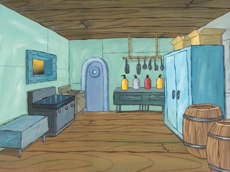 Krusty Krab Kitchen, Krusty Krab Wallpaper, Krusty Krab Inside, Spongebob Kitchen, Spongebob Krusty Krab, Zoom Wallpaper, Spongebob House, Spongebob Background, The Krusty Krab