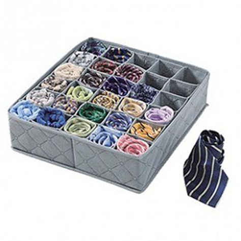 30 cells storage box Flodable nonwoven fabric underwear socks drawer organizer Pier 27 -- To view further for this item, visit the image link. Sock Drawer Organization, Box Wardrobe, Wardrobe Storage Boxes, Toy Chests, Diy Organizer, Sock Organization, Clothes Storage Boxes, Closet Dividers, Drawer Divider