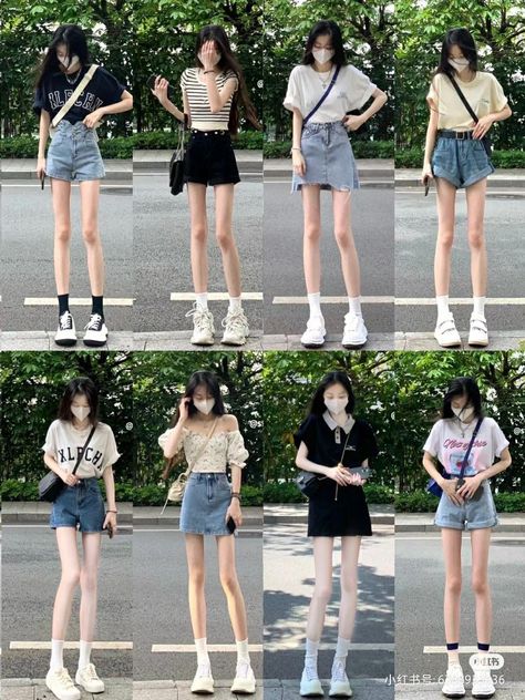 Korean Street Style Summer, Korean Outfit Ideas, Cute Korean Outfits, Bff Matching Outfits, 2000s Japanese Fashion, Neat Casual Outfits, Outfit Korean Style, Simple Style Outfits, Beachy Outfits