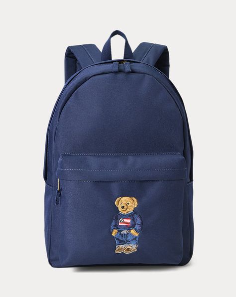 Polo Bag, Bear Backpack, Business Attire Women, Boys Backpacks, Celebrity Kids, Polo Bear, Ralph Lauren Purple Label, Boys Accessories, Ralph Lauren Outfits