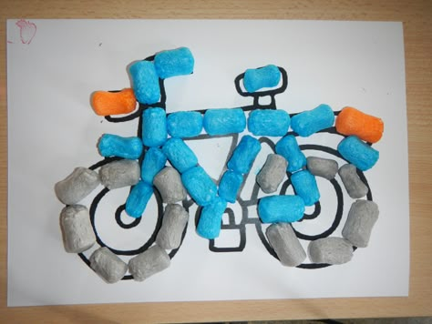 Bike Activities For Preschool, Preschool Transportation Crafts, Toddler Bicycle, Bicycle Crafts, Bike Wagon, Bike Craft, Alphabet Crafts Preschool, Preschool Art Projects, Transportation Crafts