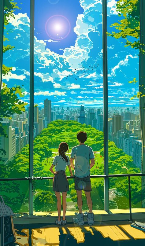 Hd Sky, Anime Places, Wallpaper Estetika, Whatsapp Wallpaper Cute, Best Nature Wallpapers, Dreamy Artwork, Arte Van Gogh, Cool Anime Backgrounds, Wallpaper Animes