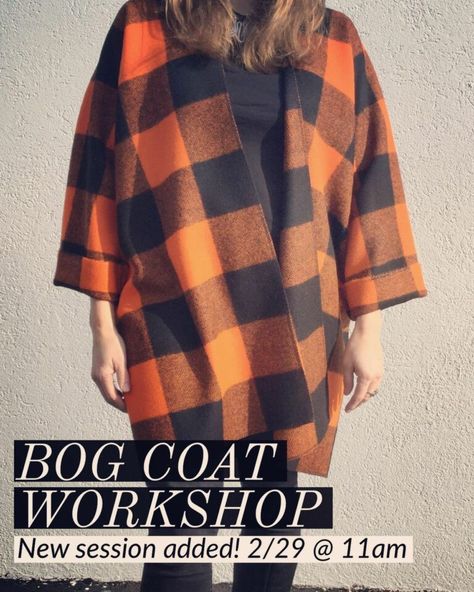 Bog Coat Free Pattern, Bog Coat Pattern Sewing Tutorials, Bog Jacket Pattern Free, Bog Coat Sewing Pattern, Bog Jacket Pattern, Bog Coats, Blanket Coat Pattern, Oversized Coat Pattern, Fall Sewing Projects