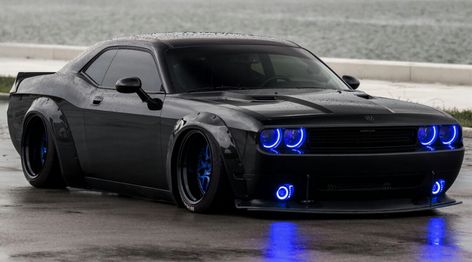 Custom Dodge Challenger wide body Tire Stickers, Dodge Challenger Hellcat, Dodge Muscle Cars, Hellcat Challenger, Mopar Cars, Blue Lights, Dodge Challenger Srt, Custom Muscle Cars, Street Racing Cars