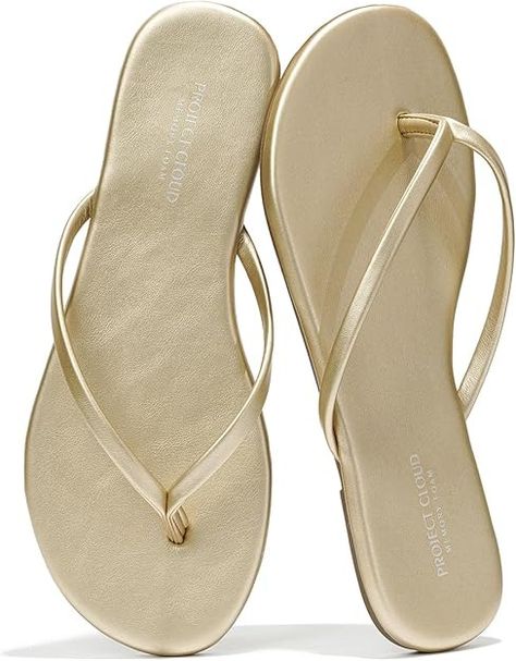 Project Cloud Vegan Leather Womens Sandals & Flip flops for Women - Non-Slip Sandals Women Summer Slippers Beach Essentials Slides for Women Footwear - Thong Flats for Women (Foundations), Gold, 5.5 : Amazon.ca: Clothing, Shoes & Accessories Flip Flops For Women, Women Footwear, Flats For Women, Slides For Women, Summer Slippers, Beach Essentials, Leather Sandals Women, Sandals Women, Sandals Flip Flops