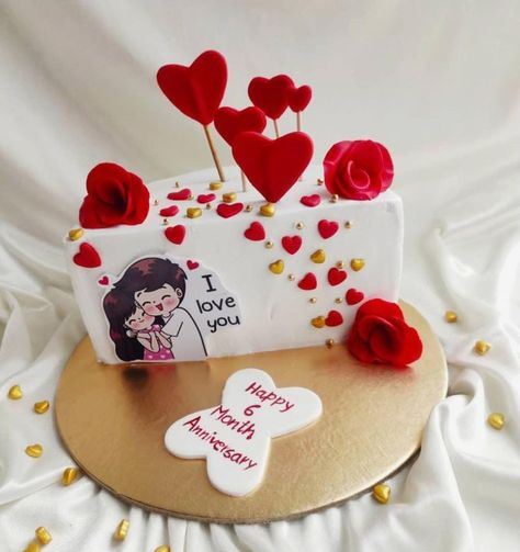 6 Month Anniversary Cake Ideas, 6 Months Anniversary Cake, 6 Month Anniversary Cake, Marriage Anniversary Cake, Baby Reveal Cakes, Anniversary Cake Designs, 6 Month Anniversary, Month Anniversary, Story Filters