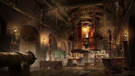 Underground Lab - Characters & Art - Assassin's Creed Syndicate Alchemist Lab, Underground Lab, Interior Concept Art, Assassin's Creed Syndicate, Labs Art, Assassins Creed Syndicate, Blades In The Dark, Concept Art World, Mad Science