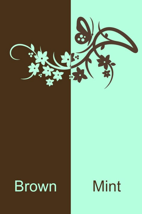 Mint Green And Chocolate Brown Wedding, Green To Brown Color Palette, Mint Chocolate Chip Color Palette, Brown And Mint Nails, Mint And Brown Aesthetic, 2000s Color Combos, 2000s Color Palette, Mint And Brown, Brown Color Scheme