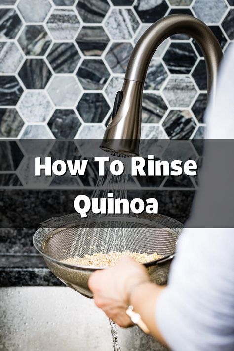 How To Rinse Quinoa How To Rinse Quinoa, Man Recipes, South Beach Diet Recipes, White Quinoa, Making Quinoa, Breakfast Porridge, Mediterranean Quinoa Salad, Paleo Meals, Nut Milk Bag