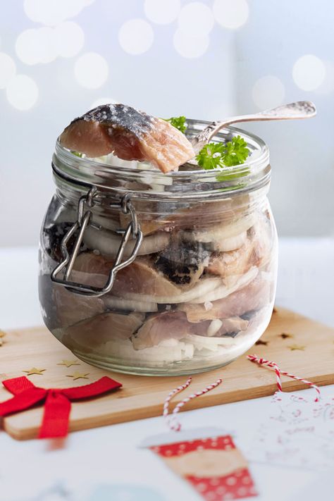 Pickled Herring in Vinegar [Easy RECIPE!] | Polonist Pickled Herring Recipe, Herring Recipe, Latvian Food, Polish Soup, Herring Recipes, Pickled Herring, Yellow Mustard Seeds, Polish Christmas, Best Christmas Recipes