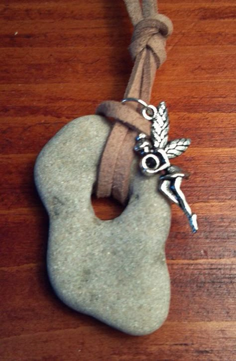 Fairy Stone Necklace, Hag Stone, Odin Stone, Hole Stone, Witch Stone, Holey  Stone, Faery Seeing Stone, Natural Hag Stone, River Stone, Hag Fairy Stone, Dremel Crafts, Beach Stones Jewelry, Pebble Jewelry, Driftwood Jewelry, Hag Stones, Jewelry Editorial, Driftwood Crafts, Rock Jewelry