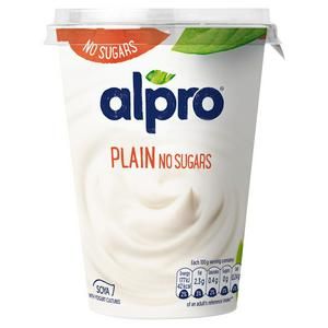 Alpro Plain Unsweetened Yogurt 500g | Sainsbury's Alpro Yogurt, Low Sugar Smoothies, Yogurt Packaging, Morning Snack, Low Calorie Snacks, Vegetable Stew, Online Grocery Shopping, Lactose Free, Low Sugar