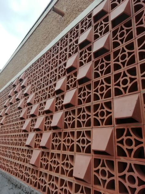 #brickjali #terracota Terracotta Jali Design, Terracotta Jali, Design For Balcony, Jali Design, Balcony Railing Design, Compound Wall, Balcony Railing, Railing Design, Hotel Decor