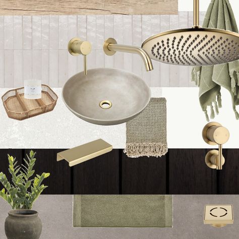 Sarahs Day House, Brushed Brass Shower, Sarahs Day, Different Decorating Styles, Kitchen 2024, Sarah's Day, Design Mood Board, Master Ensuite, Decor Baie