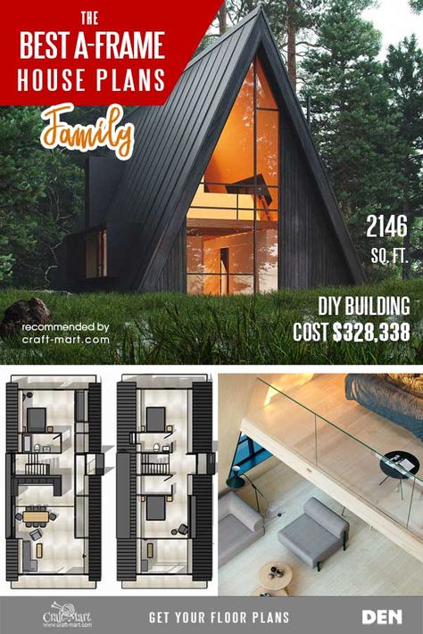 A Frame Floor Plans, Tiny Cabin Plans, Frame House Plans, Furniture Build, Small Cabin Plans, Dream Cabin, Mountain Mama, Cabin Floor, A Frame House Plans