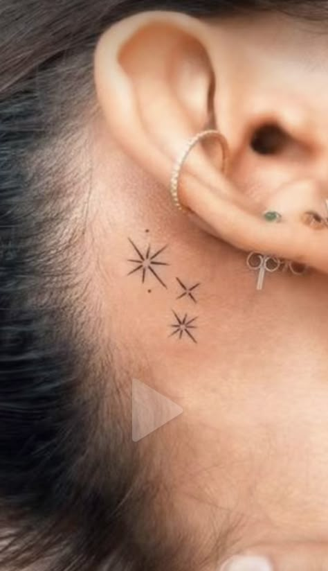 Behind Ear Tattoos, Petite Tattoos, Stylist Tattoos, Dainty Tattoos, Elegant Tattoos, Dope Tattoos, Star Tattoos, Symbolic Tattoos, Simplistic Tattoos