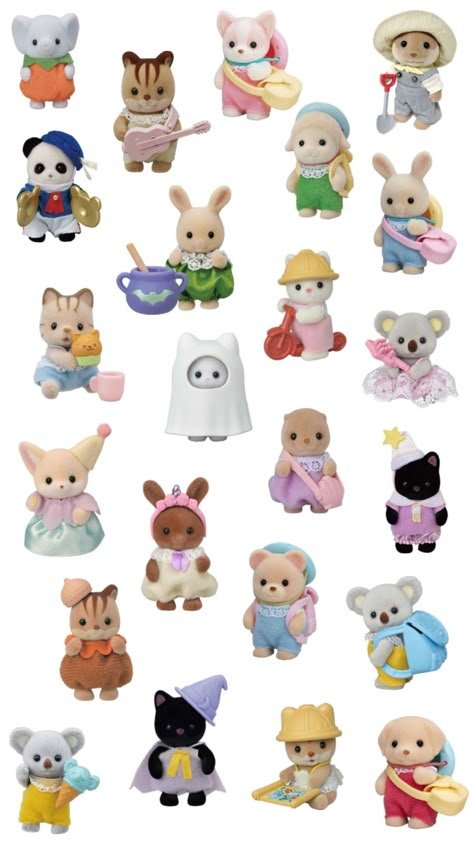 Calico Critters Families, Iphone Stickers, Scrapbook Printing, Scrapbook Stickers Printable, Arte Inspo, Digital Stickers, Sylvanian Families, Aesthetic Stickers, Journal Stickers