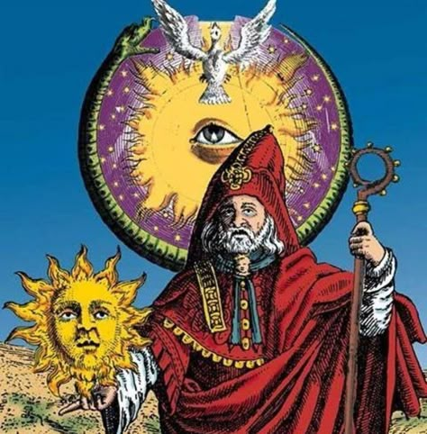 Hermetic Art, Hermes Trismegistus, Hermit Tarot, The Hermit Tarot, Alchemy Art, Magic Squares, The Hermit, Alchemy Symbols, Esoteric Art