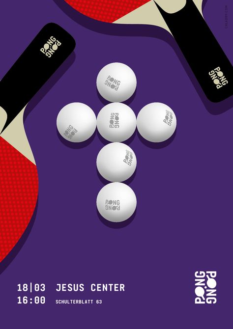 © 2017 Christian Chladny / www.chladny.com // Ping Pong / Table Tennis Poster // Identity, Art Direction, Graphic Design, Illustration Ping Pong Poster, Pingpong Design, Table Tennis Poster, Sports Illustrations Design, Tennis Poster, Game Day Quotes, Tennis Posters, Diy Wedding Video, Ping Pong Table Tennis