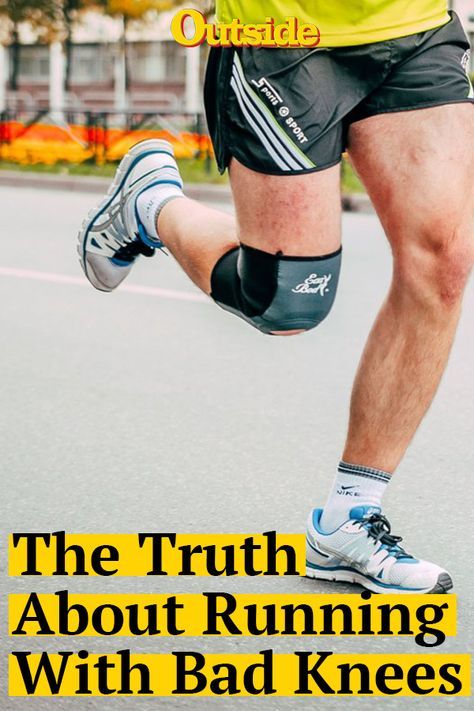 The myth that running causes osteoarthritis and ruins your knees has long been debunked. And running with knees that are already bad is actually okay, too. #running #runners #runningtips #runningcrosstraining Running With Bad Knees, Back Health, Inner Knee Pain, Sore Knees, Runners Knee, Knee Pain Exercises, Running Cross Training, Running Injuries, Bad Knees