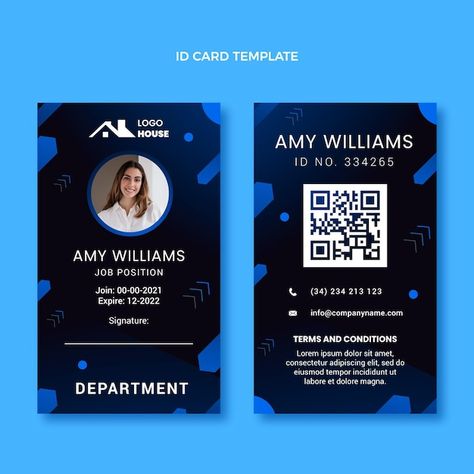 Name Tag Aesthetic, Social Media Images Design, Id Card Design, Identity Card Design, Business Kit, Employee Id Card, Vector Gradient, Contact Card, Name Card Design