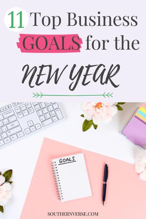 Have you made your New Year’s Business resolutions or goals yet? Here I have listed the top 11 Small Business goals that you can achieve to grow your business. Click through for some inspiration for setting your goals. Small Business Tips I Small Business Marketing. #smallbusiness #goals #growyourbusiness Small Business Monthly Goals, Yearly Business Planning, How To Set Business Goals, Business Goals Examples, 2024 Small Business Goals, Small Business Goals Ideas, 2024 Business Goals, Business Goals Ideas, Business Goals Template