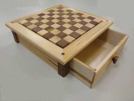 Chess Board Ideas, Diy Chess Set, Wood Chess Board, Wooden Chess Board, Chess Boards, Wooden Wagon, Chess Table, Checker Board, Wood Chess