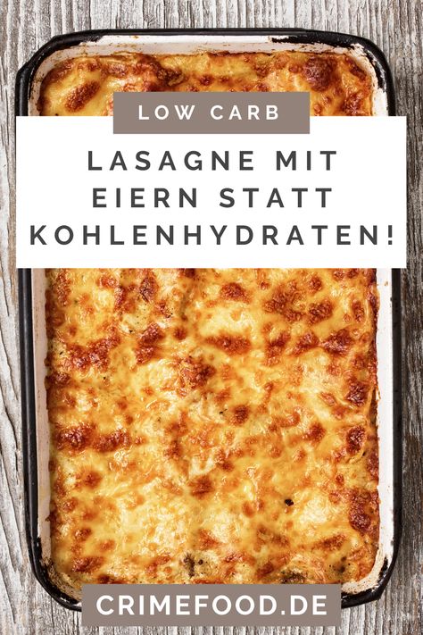 Diese Low Carb Lasagne mit Eiern statt Kohlenhydraten, ist sehr schnell zubereitet und schmeckt einfach super lecker. Entdecke auch weitere gesunde Rezepte in unserem Blog für Fitness und Abnehmen. Low Carb Lasagne, Low Carbon, High Protein, Lasagna, Low Carb, Pasta, Ethnic Recipes, Quick Saves, Lasagne