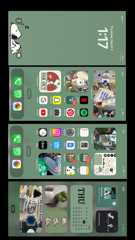 ios16 #wallpaper #homescreen #iphonelayout #phoneorganization #layoutideas #greenwallpaper Phone Display Ideas, Phone Organization Ideas, Iphone Customization Ideas, Ios16 Wallpaper, 2023 Resolution, Aesthetic Homescreen Layout, Ios Customization, Ios Organization, Ios 16 Wallpaper