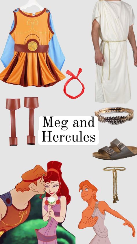 Megara Hercules, Hercules Disney, Couples Halloween Costume, Halloween Costume Idea, Couples Halloween, Halloween Costumes For Couples, Disney Couples, Disney Costumes, Couple Halloween