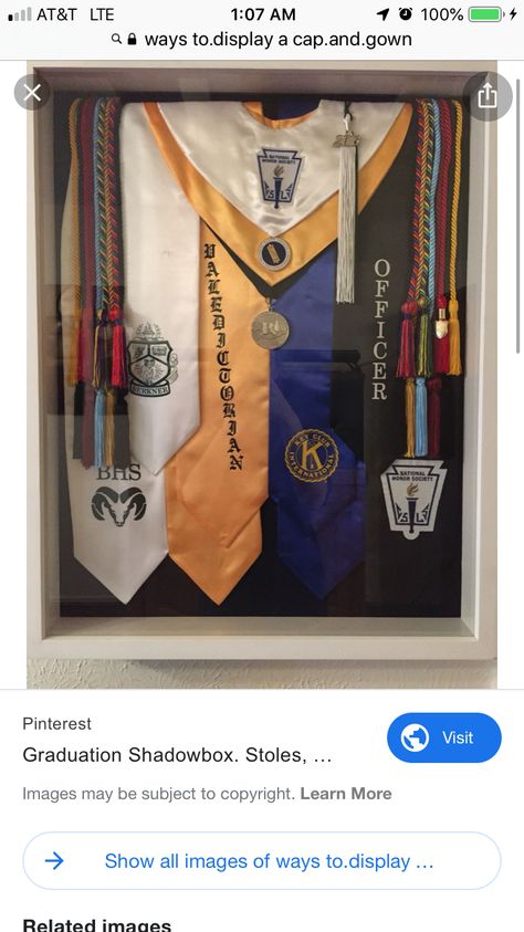 Framed Graduation Cap And Gown, Award Shadow Box Display Ideas, Graduation Gown Shadow Box Ideas, Grad Cap Display, Ffa Shadow Box Ideas, Shadow Box For Graduation Cap And Gown, Graduation Regalia Display, How To Display Graduation Cap And Gown, Cap And Gown Frame Ideas