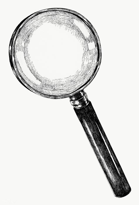 Magnifying Glass Png, How To Draw A Magnifying Glass Easy, Magnifying Glass Tattoo, Magnifying Glass Illustration, Cool Png, Png Vintage, Magnifying Glass Drawing, Glass Drawing, Vintage Drawings