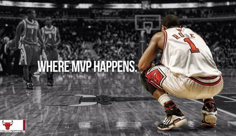 WHERE MVP HAPPENS. Derrick Rose Wallpapers, Rose Bulls, Rosé Hd, Mvp Basketball, Chicago Bulls Logo, Chicago Bulls Basketball, Nba Wallpapers, Derrick Rose, Nba Chicago Bulls