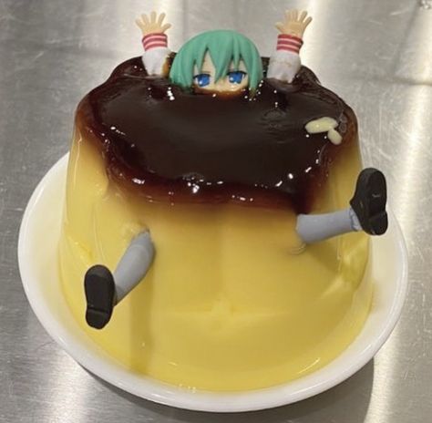 #cutecore #cutecore🎀🦴🍮🐾 #luckystar #animefigure Game Core, 밈 유머, Cute Desserts, Flan, Cute Food, Anime Character, Girly Things, Nom Nom, Pastry