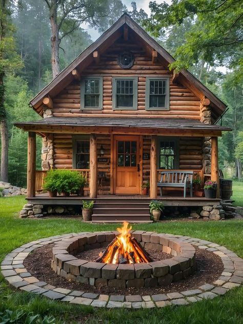 For those who enjoy getting out in nature but prefer the comfort of a bed over a tent, this subreddit is for you. It has 763K members and they are on a mission to put together an archive of as many awesome cabins as they can. Cedar Log Cabin, Rustic Log Cabin Exterior, Log Cabin Aesthetic, Small Cabins On A Budget, Log Cottage, Modern A Frame Cabin, Tiny Log Cabins, Simple Cabin, Small Log Homes