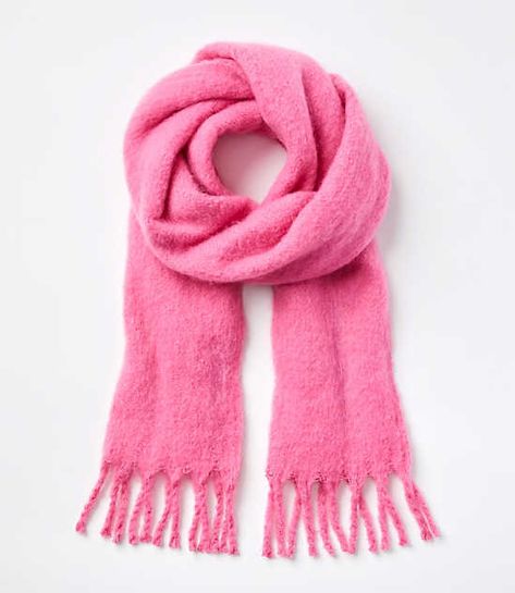 Pink Winter Scarf, Hot Pink Scarf, Loft Store, Cute Scarf, Pink Things, Cute Scarfs, Pink Scarf, Womens Designer Handbags, Rosy Pink